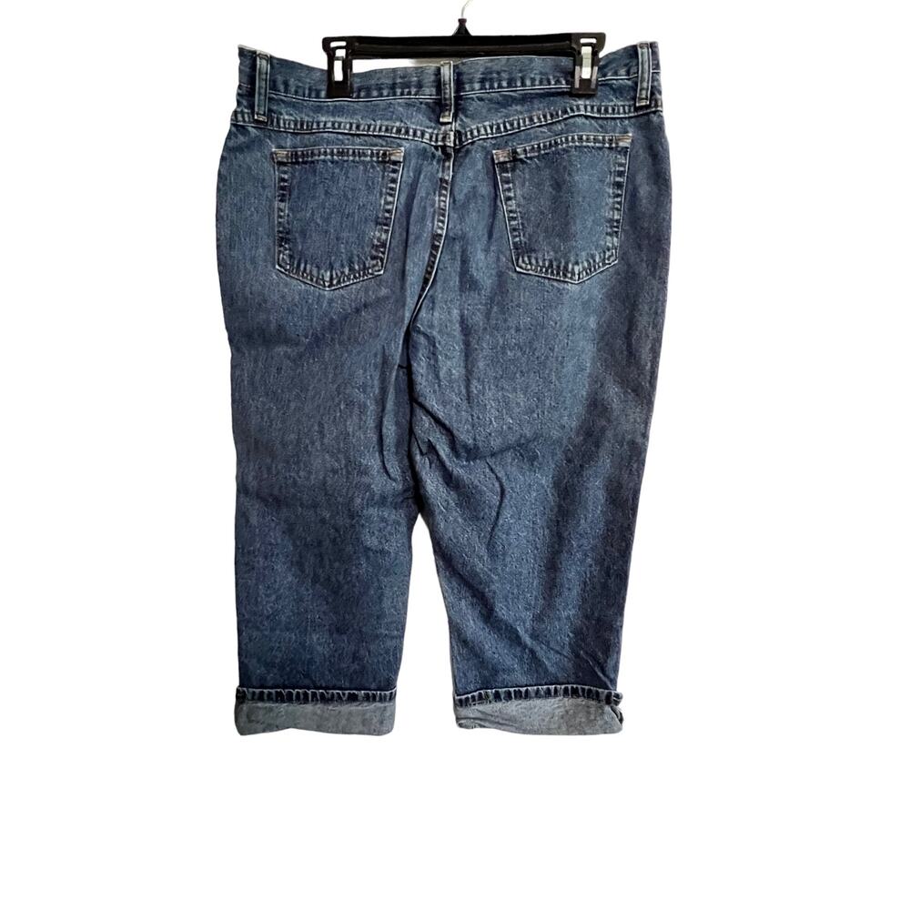Riders Womens Cropped Shorts Jeans Size 16 Blue Denim - Picture 2 of 3